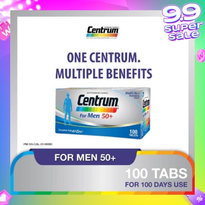 CENTRUM For Men 50+ Multivitamins 100 Tablets