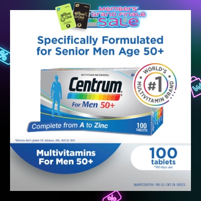 CENTRUM For Men 50+ Multivitamins 100 Tablets