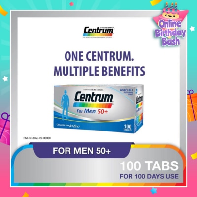 CENTRUM For Men 50+ Multivitamins 100 Tablets