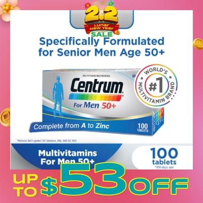 CENTRUM For Men 50+ Multivitamins 100 Tablets