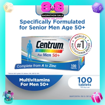 CENTRUM - For Men 50+ Multivitamins 100 Tablets