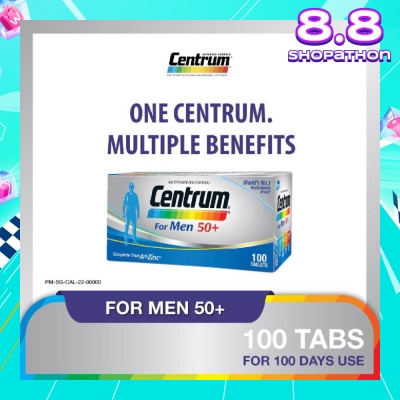 CENTRUM For Men 50+ Multivitamins 100 Tablets