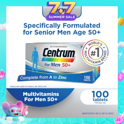 CENTRUM - For Men 50+ Multivitamins 100 Tablets