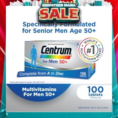 CENTRUM - For Men 50+ Multivitamins 100 Tablets