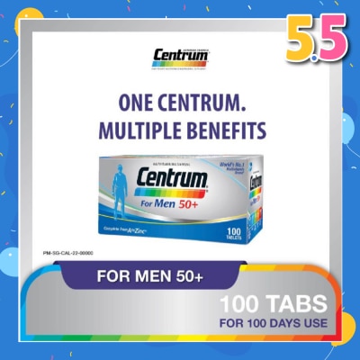 CENTRUM For Men 50+ Multivitamins 100 Tablets