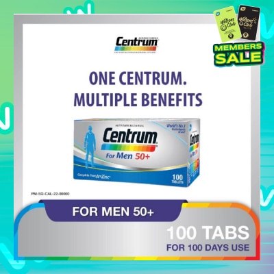 CENTRUM For Men 50+ Multivitamins 100 Tablets