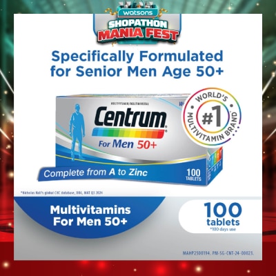 CENTRUM - For Men 50+ Multivitamins 100 Tablets