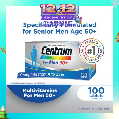 CENTRUM For Men 50+ Multivitamins 100 Tablets