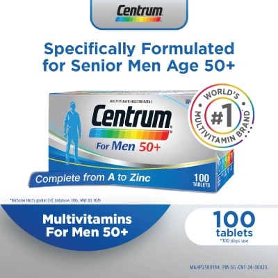 CENTRUM For Men 50+ Multivitamins 100 Tablets