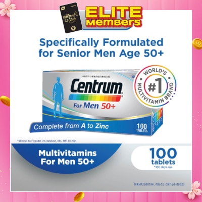 CENTRUM For Men 50+ Multivitamins 100 Tablets