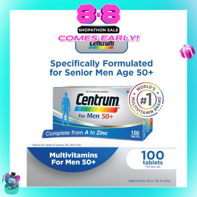 CENTRUM - For Men 50+ Multivitamins 100 Tablets