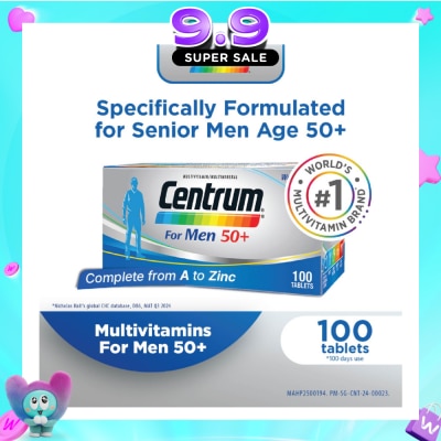 CENTRUM - For Men 50+ Multivitamins 100 Tablets image
