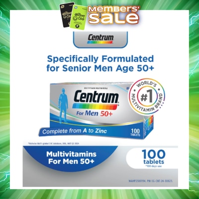 CENTRUM - For Men 50+ Multivitamins 100 Tablets
