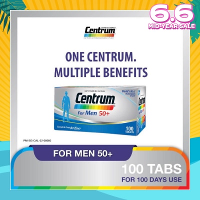 CENTRUM For Men 50+ Multivitamins 100 Tablets