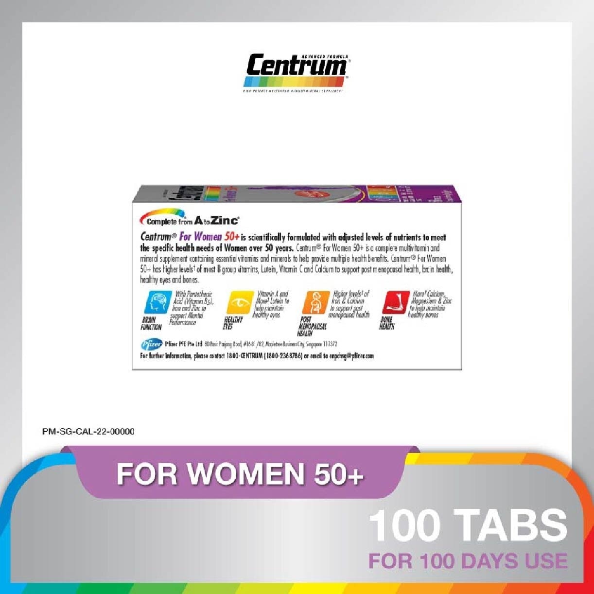 Multivitamin & Multimineral Tablets For Women 50+ (Complete from A to Zinc) 100s