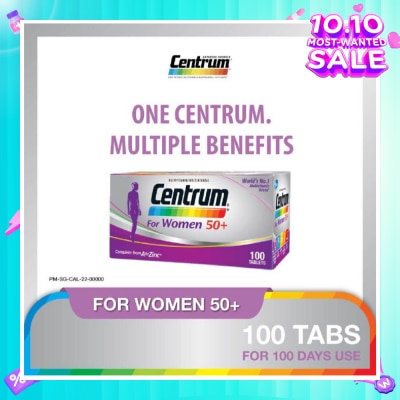 CENTRUM Multivitamin & Multimineral Tablets For Women 50+ (Complete from A to Zinc) 100s