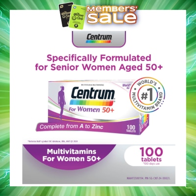 CENTRUM - Multivitamin & Multimineral Tablets For Women 50+ (Complete from A to Zinc) 100s
