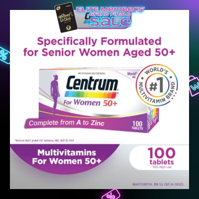 CENTRUM Multivitamin & Multimineral Tablets For Women 50+ (Complete from A to Zinc) 100s
