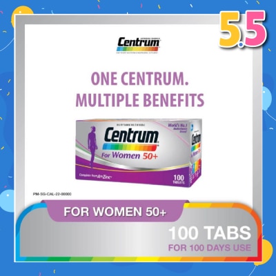 CENTRUM Multivitamin & Multimineral Tablets For Women 50+ (Complete from A to Zinc) 100s