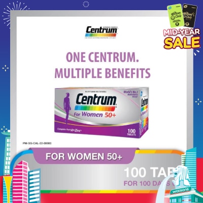 CENTRUM Multivitamin & Multimineral Tablets For Women 50+ (Complete from A to Zinc) 100s