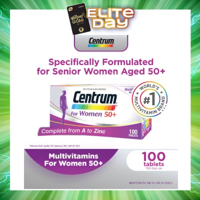 CENTRUM - Multivitamin & Multimineral Tablets For Women 50+ (Complete from A to Zinc) 100s