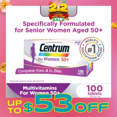 CENTRUM Multivitamin & Multimineral Tablets For Women 50+ (Complete from A to Zinc) 100s