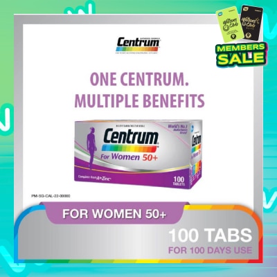 CENTRUM Multivitamin & Multimineral Tablets For Women 50+ (Complete from A to Zinc) 100s