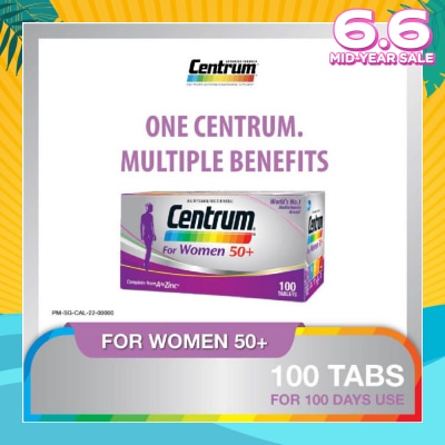 CENTRUM Multivitamin & Multimineral Tablets For Women 50+ (Complete from A to Zinc) 100s
