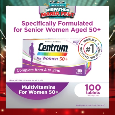 CENTRUM - Multivitamin & Multimineral Tablets For Women 50+ (Complete from A to Zinc) 100s