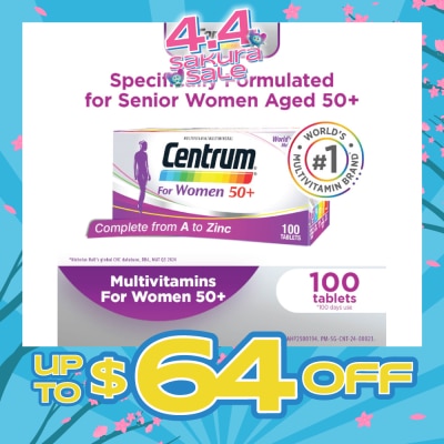 CENTRUM - Multivitamin & Multimineral Tablets For Women 50+ (Complete from A to Zinc) 100s