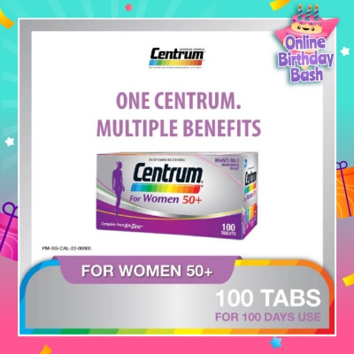 CENTRUM Multivitamin & Multimineral Tablets For Women 50+ (Complete from A to Zinc) 100s