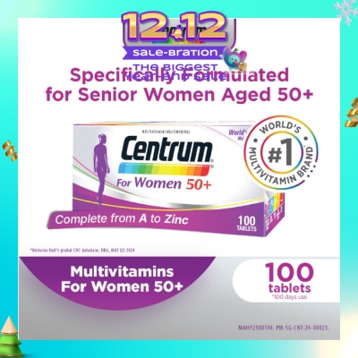 CENTRUM Multivitamin & Multimineral Tablets For Women 50+ (Complete from A to Zinc) 100s