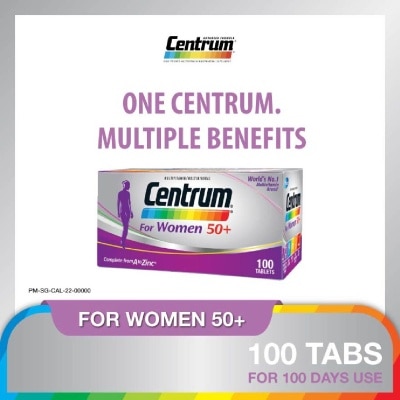 CENTRUM Multivitamin & Multimineral Tablets For Women 50+ (Complete from A to Zinc) 100s