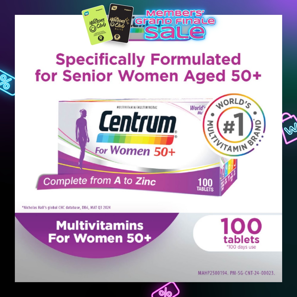 Multivitamin & Multimineral Tablets For Women 50+ (Complete from A to Zinc) 100s