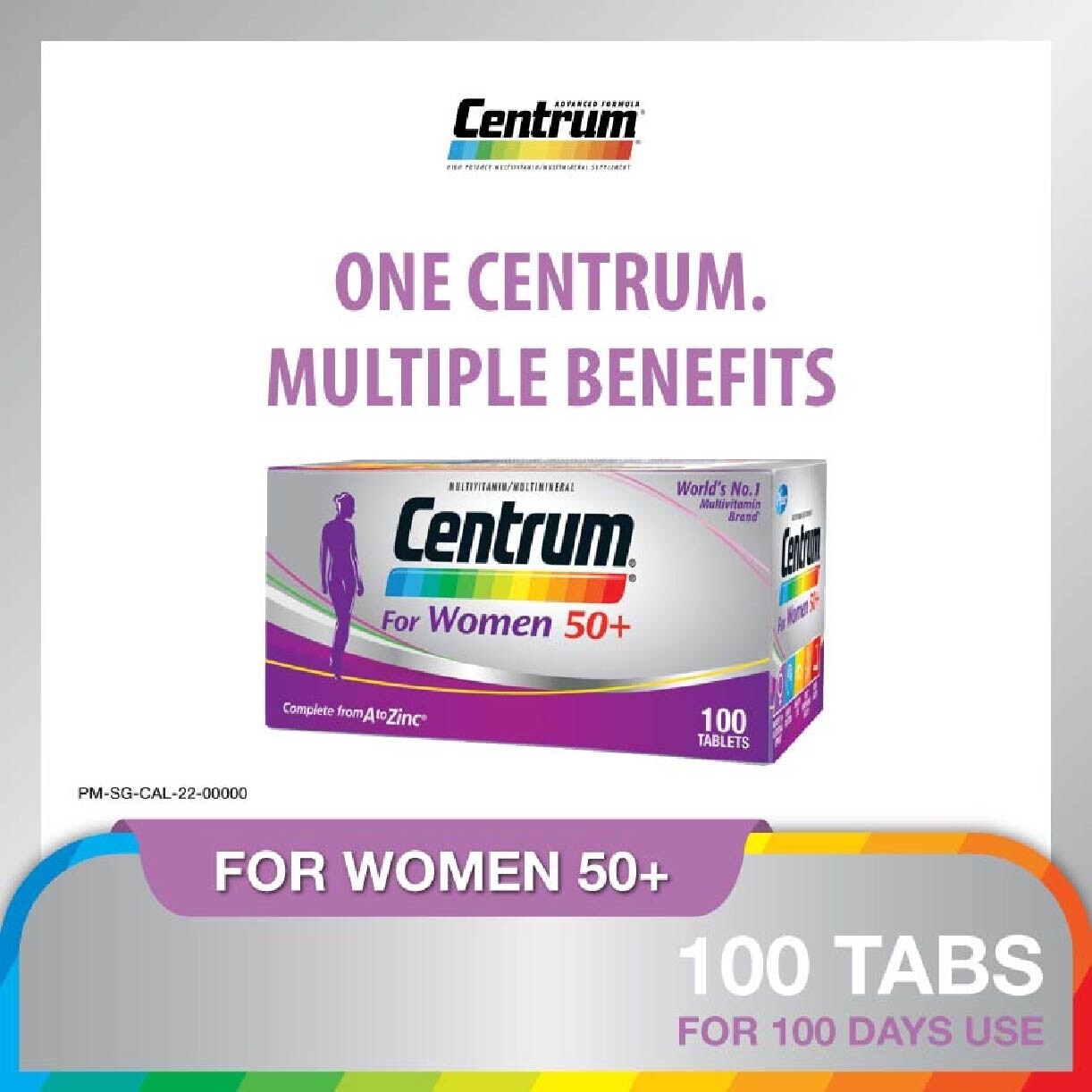 Multivitamin & Multimineral Tablets For Women 50+ (Complete from A to Zinc) 100s