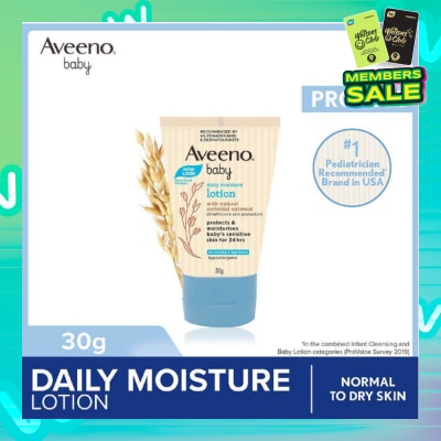 AVEENO BABY Daily Moisture Lotion with Natural Colloidal Oatmeal Travel Size (Hypoallergenic) (For Normal to Dry Sensitive Skin) 29ml