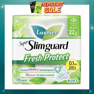 LAURIER - Laurier Fresh Protect Day Anti-Bacterial 22.5cm Ultra Slim Pads 16s