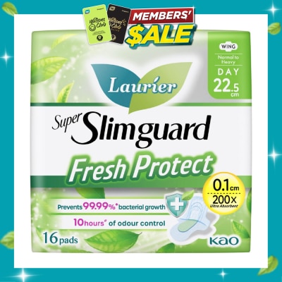 LAURIER Laurier Fresh Protect Day Anti Bacterial 22.5cm Ultra Slim Pads 16s image
