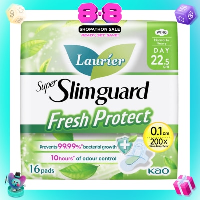 LAURIER - Laurier Fresh Protect Day Anti-Bacterial 22.5cm Ultra Slim Pads 16s