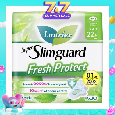 LAURIER - Laurier Fresh Protect Day Anti-Bacterial 22.5cm Ultra Slim Pads 16s