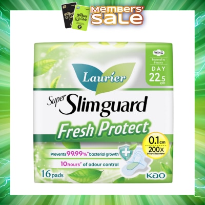 LAURIER - Laurier Fresh Protect Day Anti-Bacterial 22.5cm Ultra Slim Pads 16s