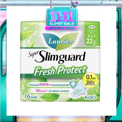 LAURIER Laurier Fresh Protect Day Anti Bacterial 22.5cm Ultra Slim Pads 16s image