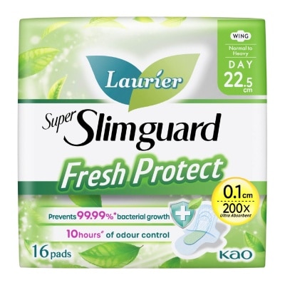 LAURIER Laurier Fresh Protect Day Anti-Bacterial 22.5cm Ultra Slim Pads 16s