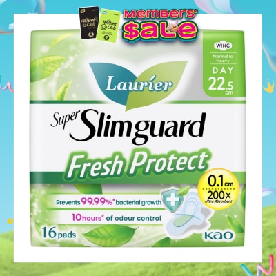 LAURIER - Laurier Fresh Protect Day Anti-Bacterial 22.5cm Ultra Slim Pads 16s
