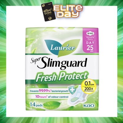 LAURIER - Laurier Fresh Protect Day Anti-Bacterial 25cm Ultra Slim Pads 14s