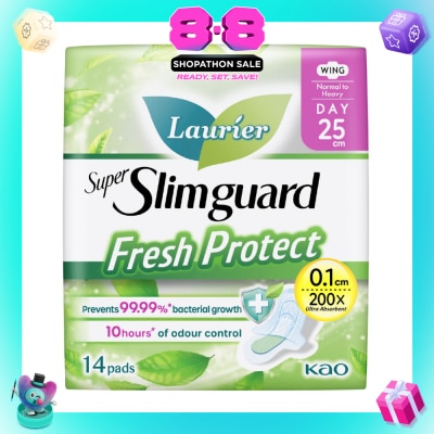 LAURIER - Laurier Fresh Protect Day Anti-Bacterial 25cm Ultra Slim Pads 14s