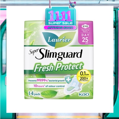 LAURIER Laurier Fresh Protect Day Anti Bacterial 25cm Ultra Slim Pads 14s image