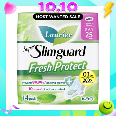 LAURIER Laurier Fresh Protect Day Anti Bacterial 25cm Ultra Slim Pads 14s image
