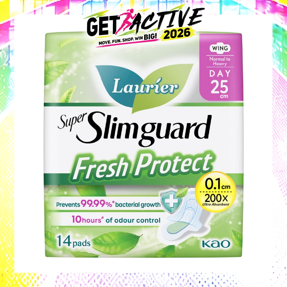 Laurier Fresh Protect Day Anti-Bacterial 25cm Ultra Slim Pads 14s<BR> image