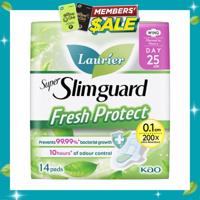 LAURIER Laurier Fresh Protect Day Anti Bacterial 25cm Ultra Slim Pads 14s image